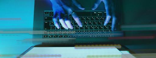 Hands typing