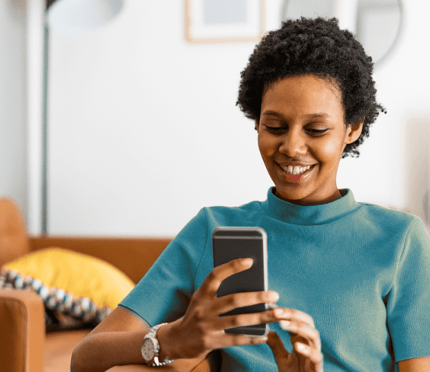 Women on the her phone